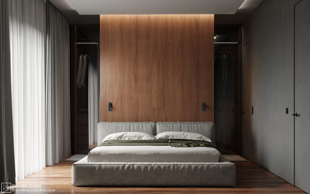 TLN residential project by Rushan Studio with minimal forms and comfortable family living